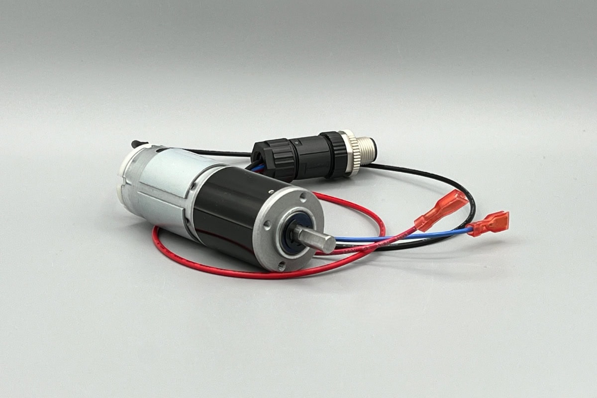 24V DC Gear Motor with Lead Wires and Connector
