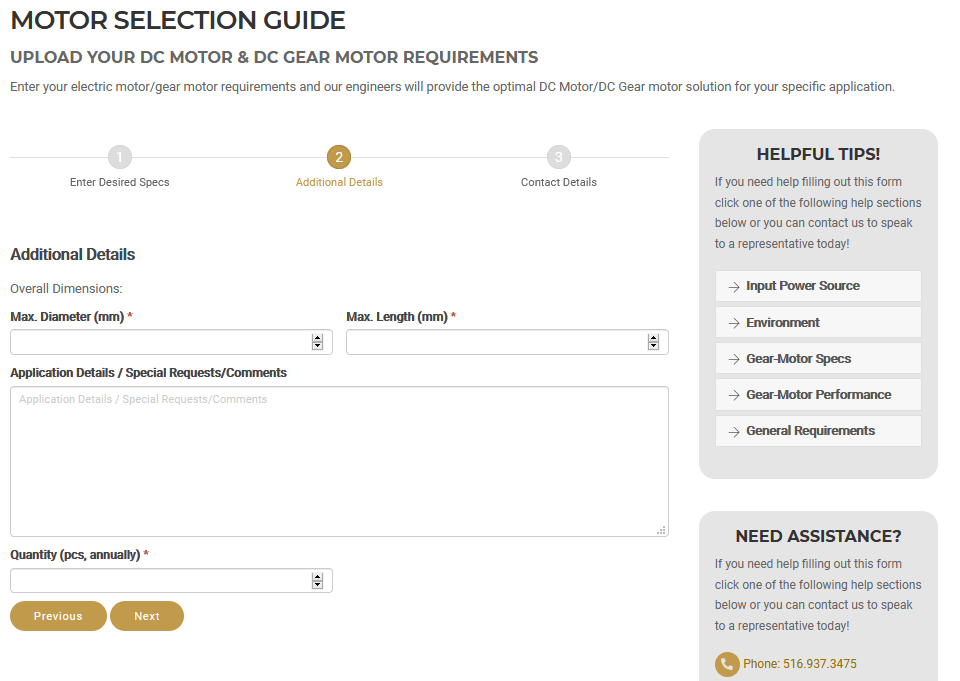 Motor Selection Guide Step 2