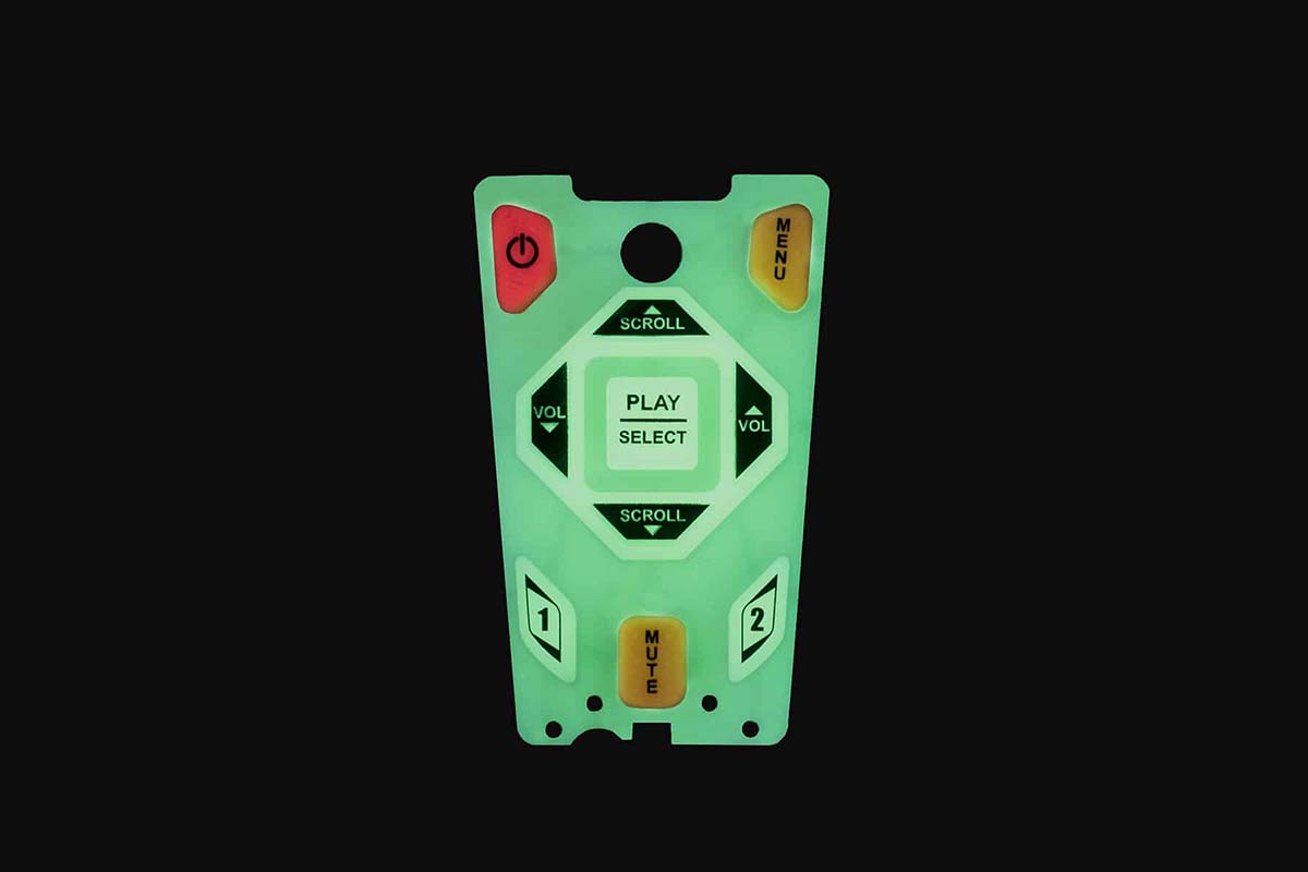 Glow in the Dark Silicone Keypad for an Animal Call Device