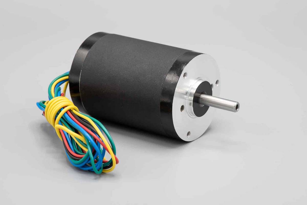 round brushless dc motor sideview